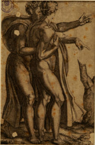 Due uomini nudi in piedi (I figlio di Noé)